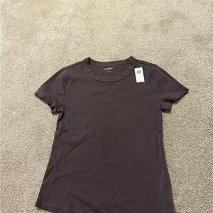 Old Navy Women's Dark Brown Short Sleeve Tee